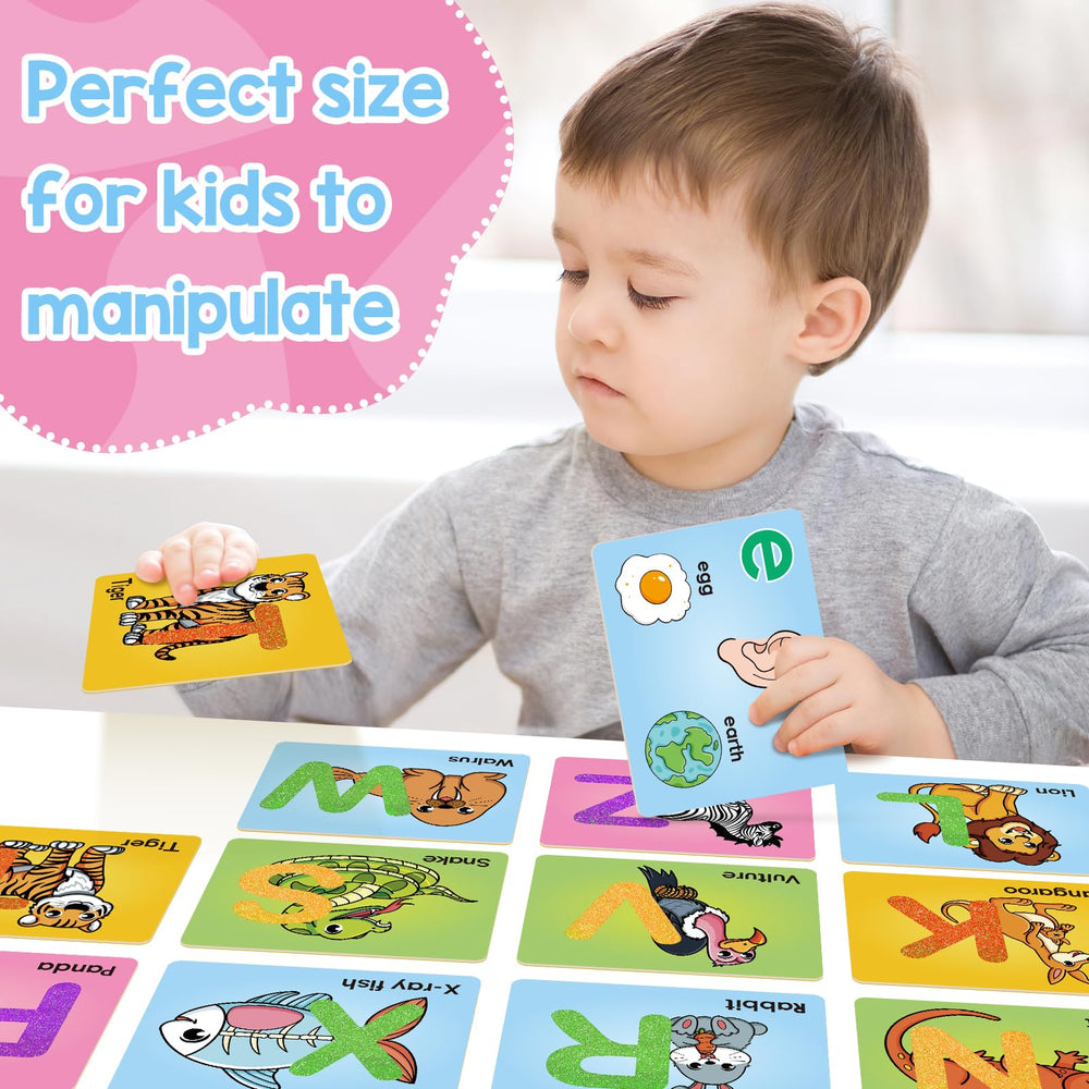 Broytain sandpaper letters card E with animal design promotes vocabulary through touch