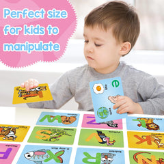 Broytain sandpaper letters card E with animal design promotes vocabulary through touch