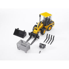 Bruder 02318 front-loader cable winch enables authentic front-mounted operation.