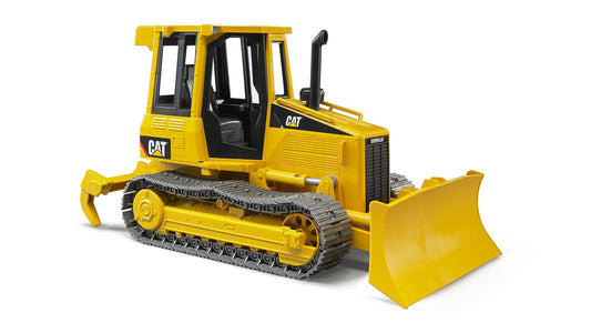 Bruder 02444 Cat Track-Type Tractor front blade angled for digging dirt
