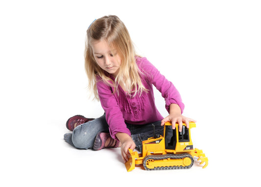 Bruder 02444 Cat Track-Type Tractor rear scarifier moves up and down for soil prep