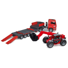 Bruder 02774 detachable shovel supports versatile task setups on site simulations