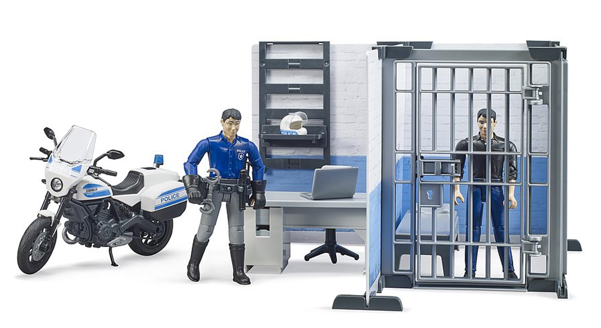 Bruder bworld cell area with door for secure holding scenarios