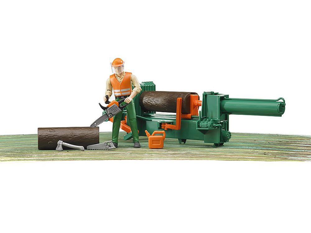 Bruder bworld four logs for authentic cutting and stacking scenarios