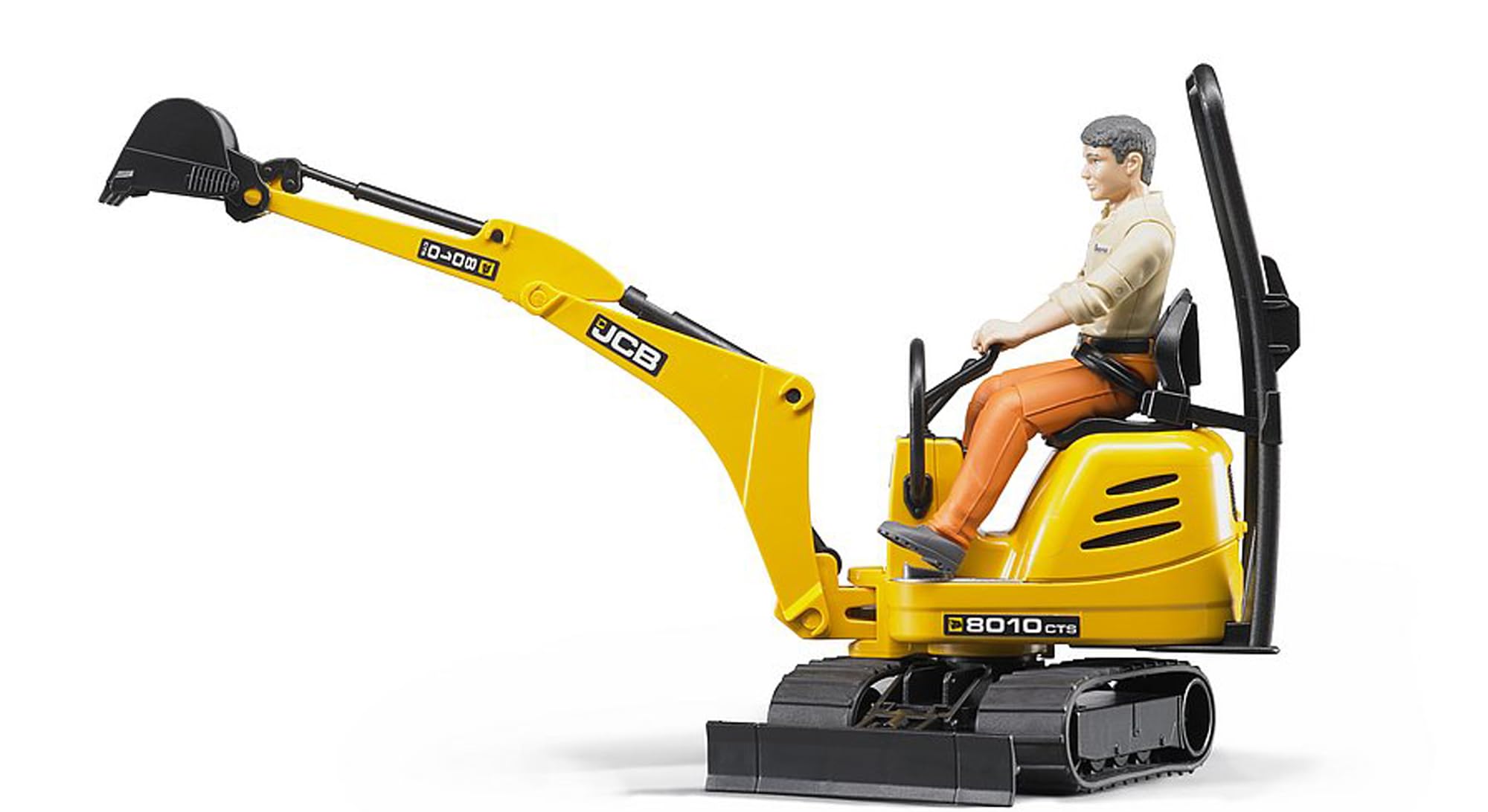 Bruder micro excavator tracks enable smooth mobility across floors