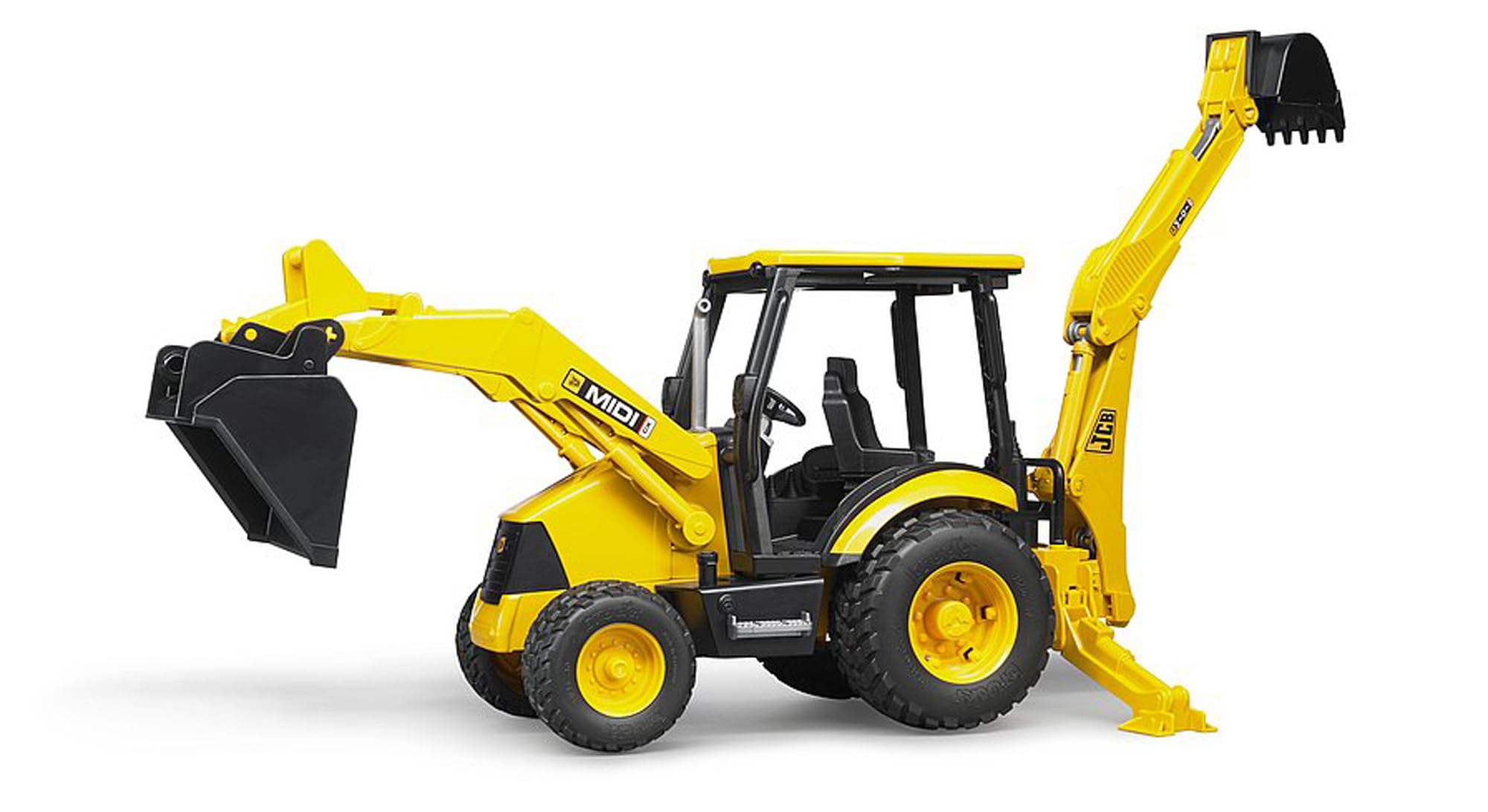 Bruder JCB MIDI CX backhoe-loader with realistic digging action
