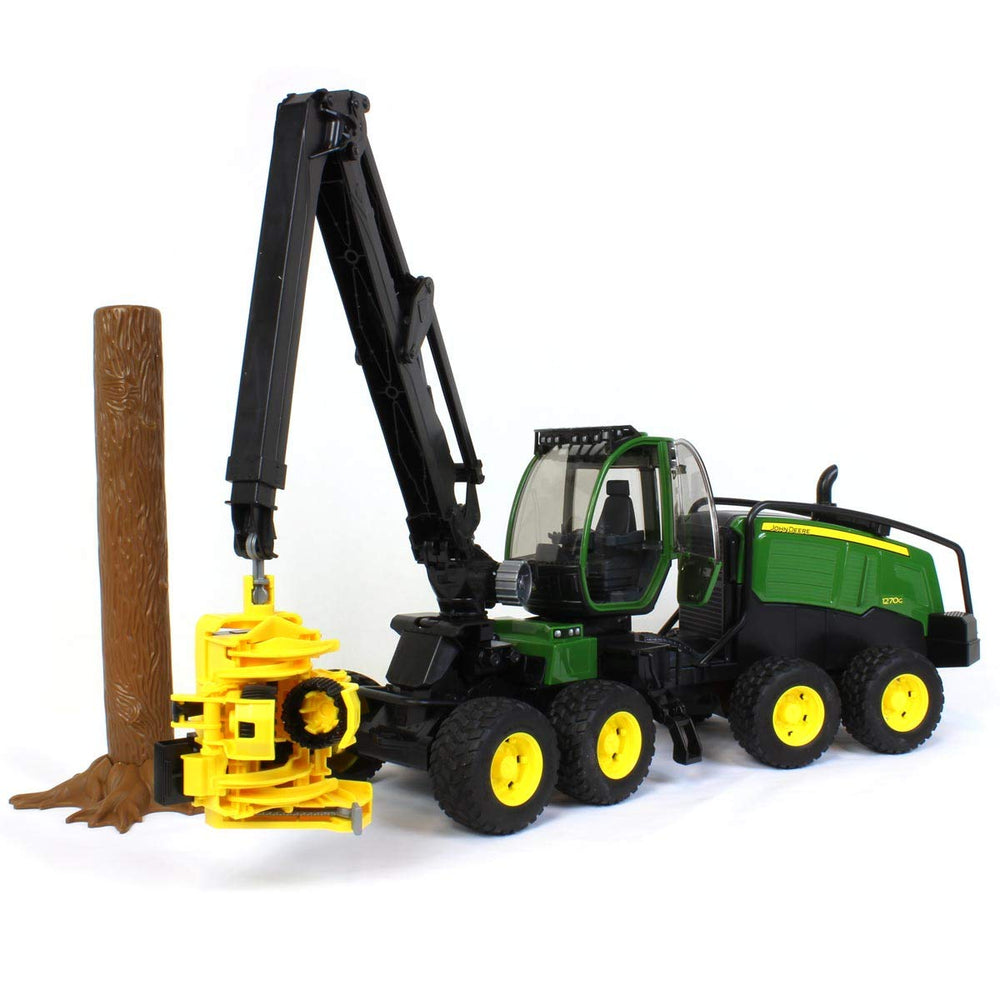 Bruder 1270G harvester oscillating axles and tread tyres provide stable motion on varied terrains