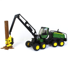 Bruder John Deere 1270G harvester with rotating cab enabling cockpit access for kids