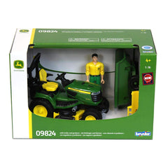 Tilting trailer attachment for quick hauling with the Bruder set