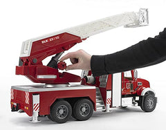 Bruder Mack Granite fire engine stabilizing legs keep the truck steady.