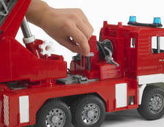 Bruder MAN Fire Engine cab tilt reveals detailed engine for imaginative play