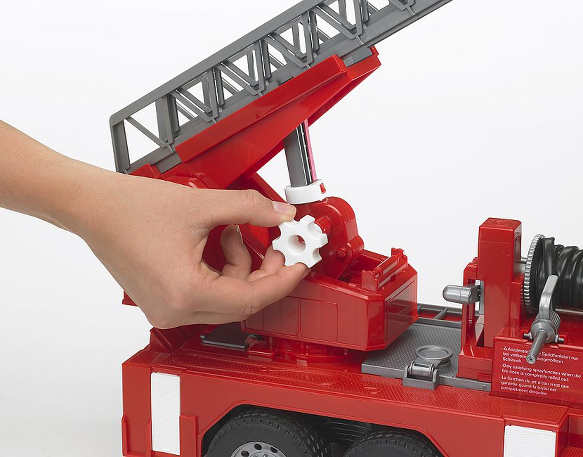 Bruder MAN Fire Engine crane 360 rotation supports dynamic rescue scenarios