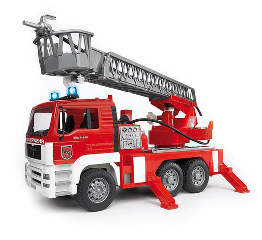 Bruder MAN Fire Engine with stabilizing legs for stable indoor and outdoor play