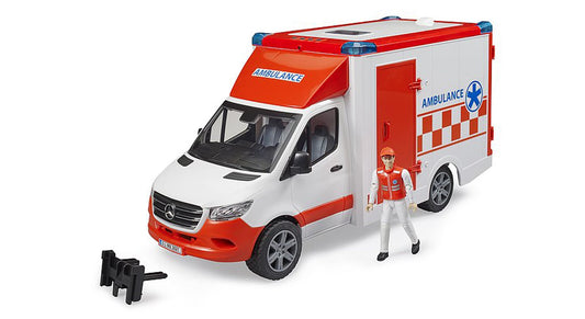 Bruder MB Sprinter Ambulance exterior for realistic rescue play