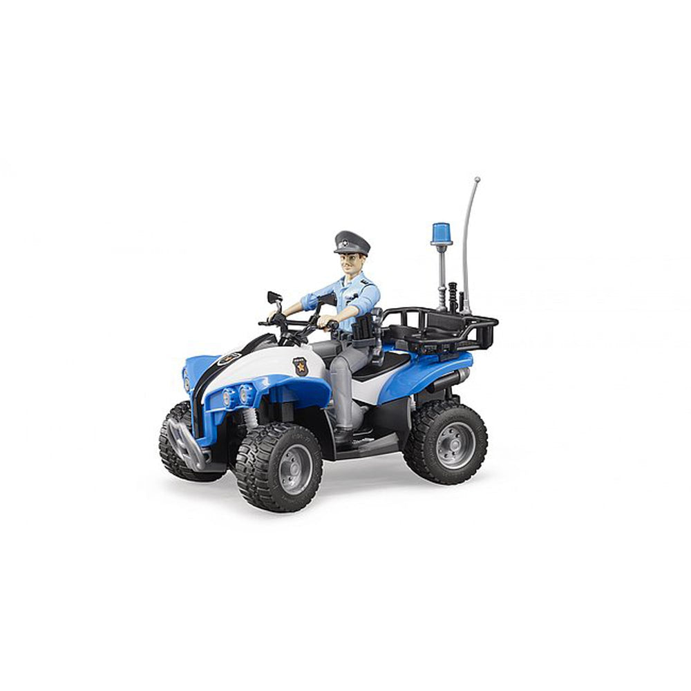 Bruder quad 1:16 scale image illustrates compact size suitable for various play spaces.