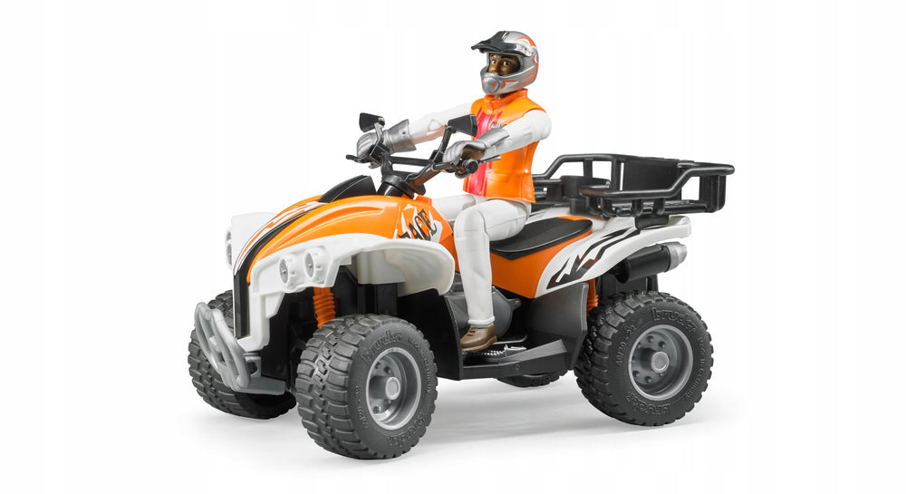 Bruder Quad with Driver front-axle steering, easy maneuvering in tight spaces