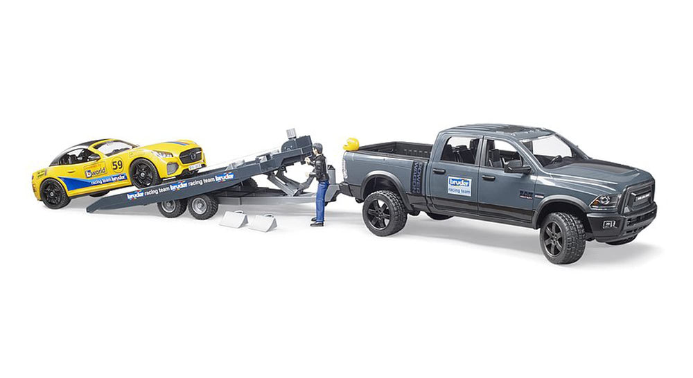 Bruder Ram 2500 Power Wagon with open doors for interactive access.