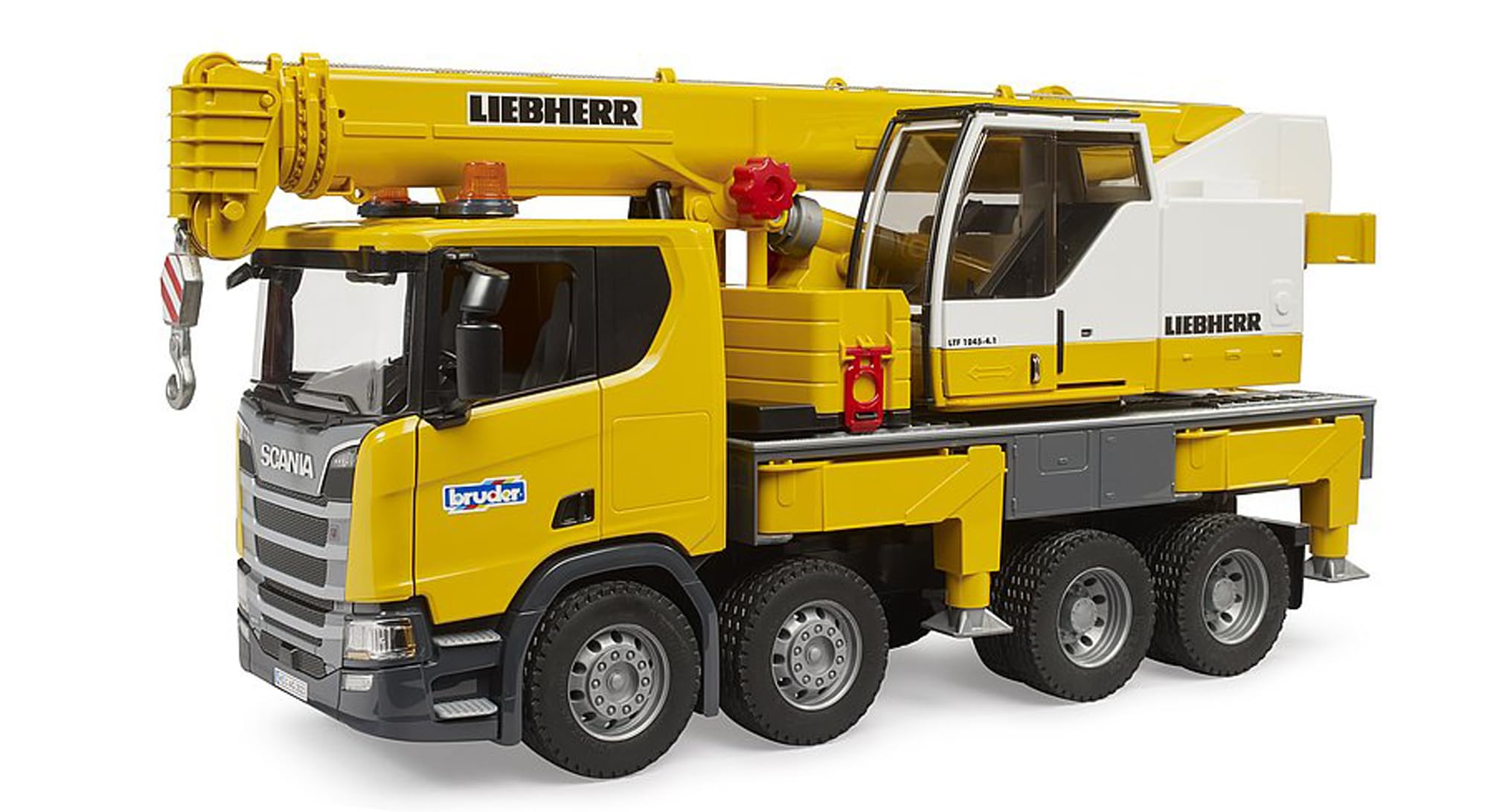 Bruder Scania Super 560R Liebherr crane truck 360-degree rotating crane