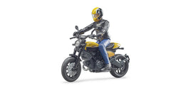 Bruder Scrambler 63053 Full Throttle detailed model offers realistic retro styling for imaginative play.