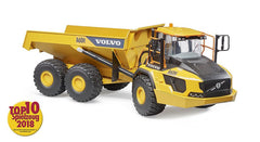Bruder Volvo A60H Hauler front view shows sturdy build and authentic cab styling