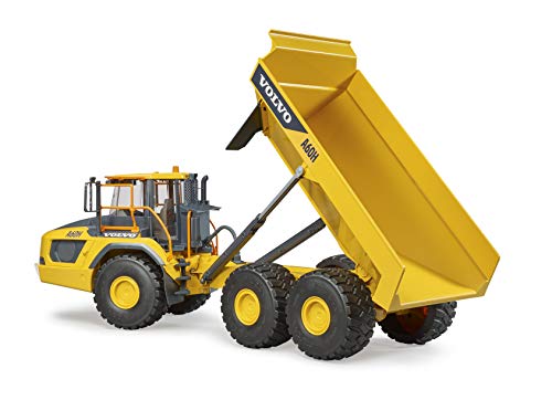Bruder Volvo A60H Hauler on a road construction diorama