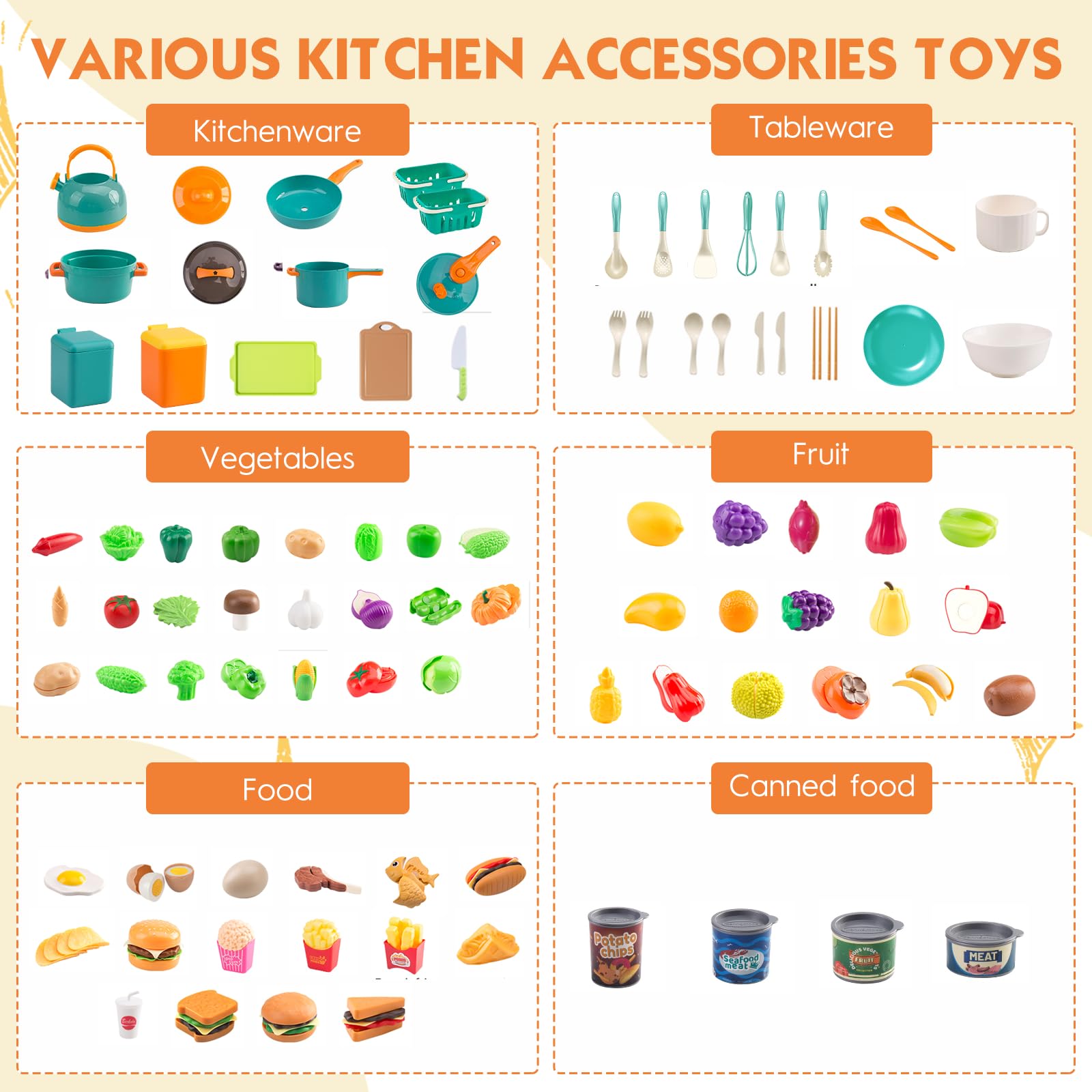 Bruvoalon two fruit sets for colorful market or kitchen play scenarios.