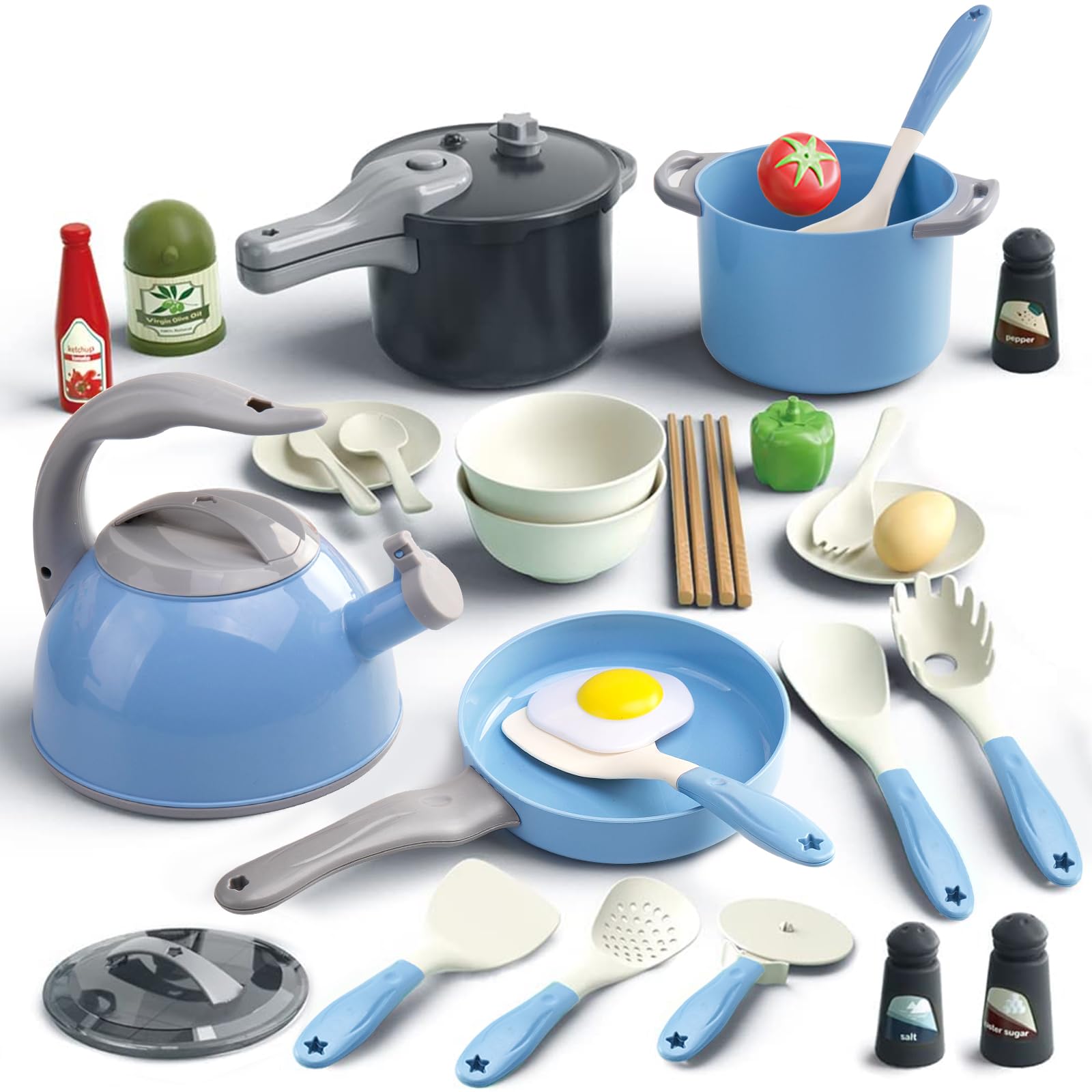 Bruvoalon pressure cooker with rotating lid for realistic pretend play.