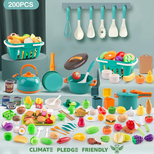 Bruvoalon 79 cuttable foods for realistic pretend meals and counting practice.