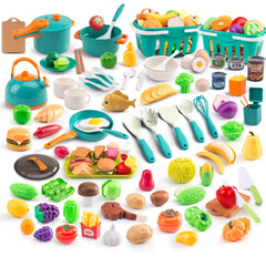 Bruvoalon mini play kitchen accessories spread for imaginative cooking play.