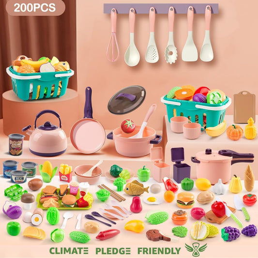 Bruvoalon mini play kitchen pots and pans for realistic cooking play