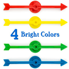 Brybelly green 4-inch arrow spinner for family game night