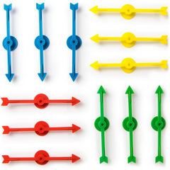 Brybelly red 4-inch arrow spinner for DIY games and replacements