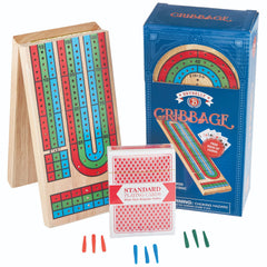 Brybelly cribbage board in traditional wooden design for classic gameplay.