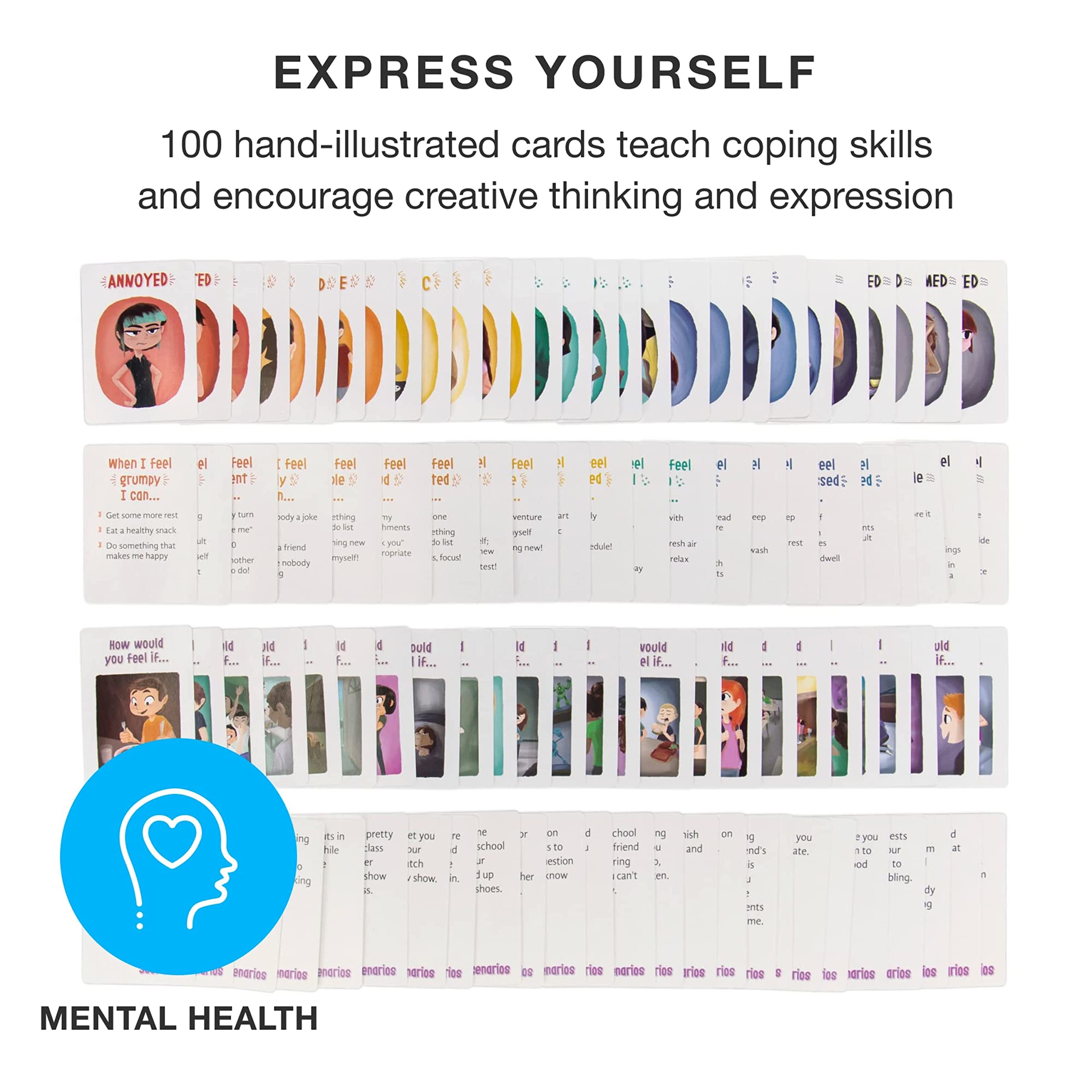 Brybelly Feelings in a Flash coping tips on emotion cards guide calm responses.