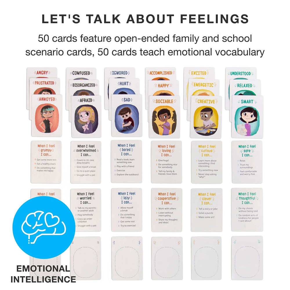 Brybelly Feelings in a Flash poker-size cards enable easy family and classroom play.