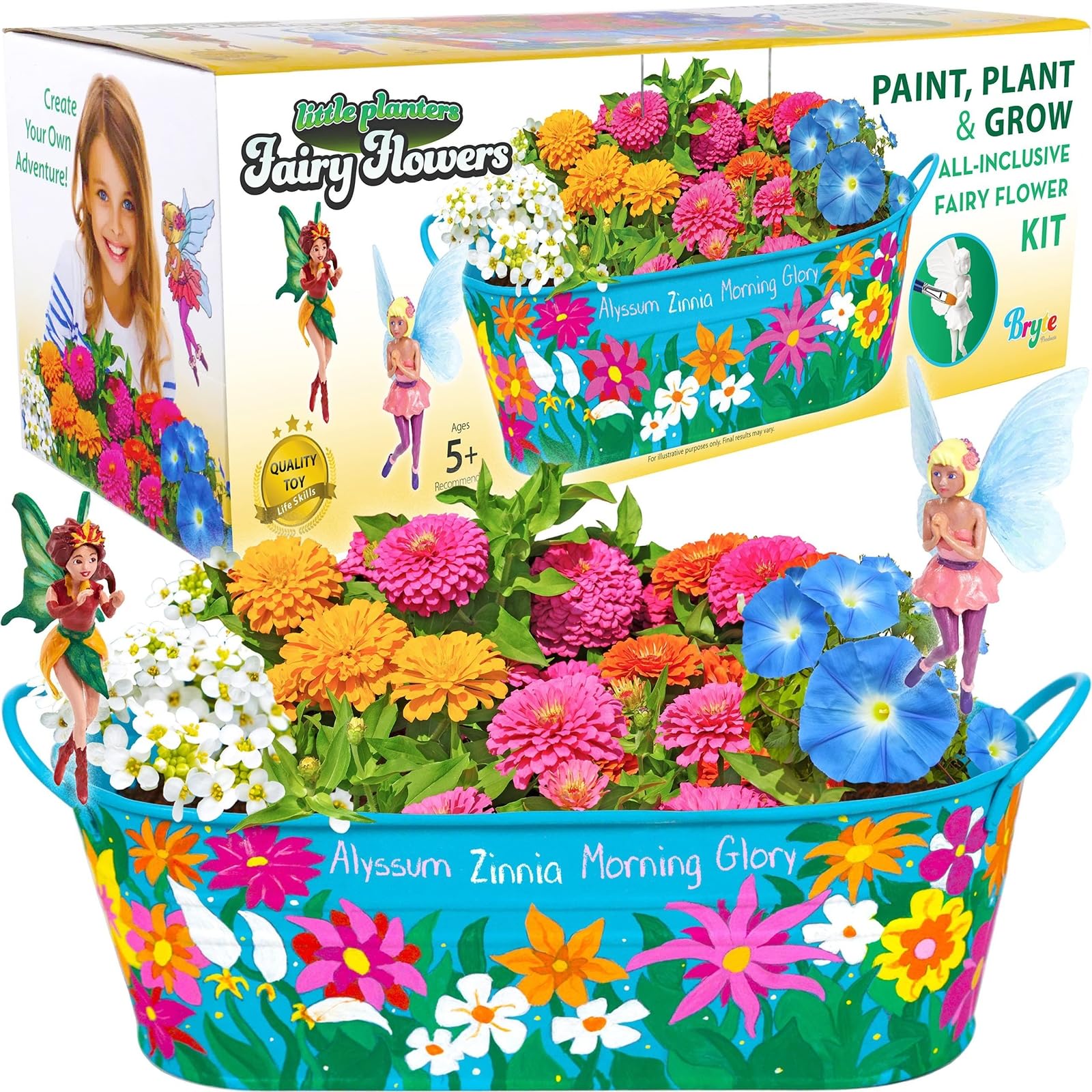 BRYTE Unicorn Terrarium Kit blue packaging for gifting and setup.