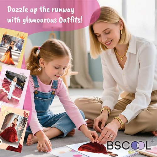 BSCOOL Sticker Dress Up Book fashion-guide pages spark design ideas for little designers.