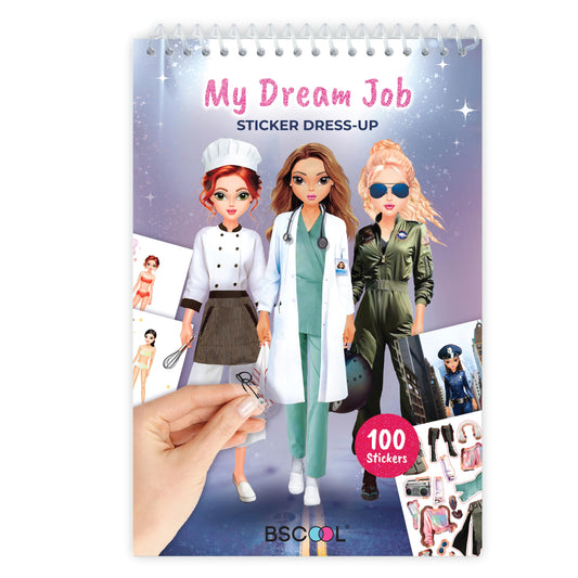 BSCOOL Sticker Dress Up My Dream Job cover page invites imaginative play and exploration.