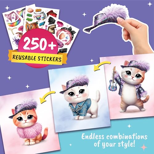 BSCOOL Sticker Dress Up guided design pages help kids plan outfits and stories