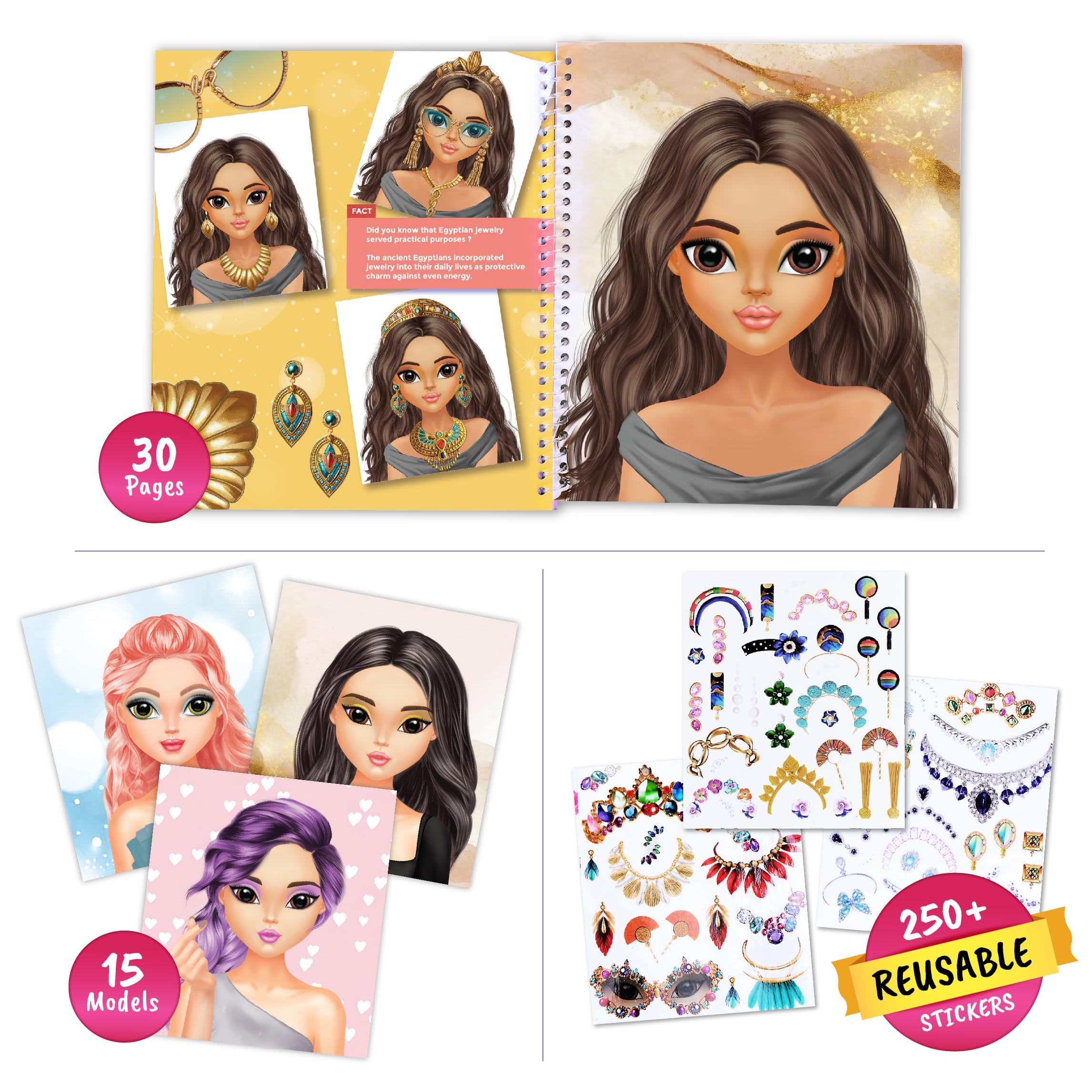 BSCOOL Sticker Necklaces Earrings let kids craft glam looks and experiment with style.