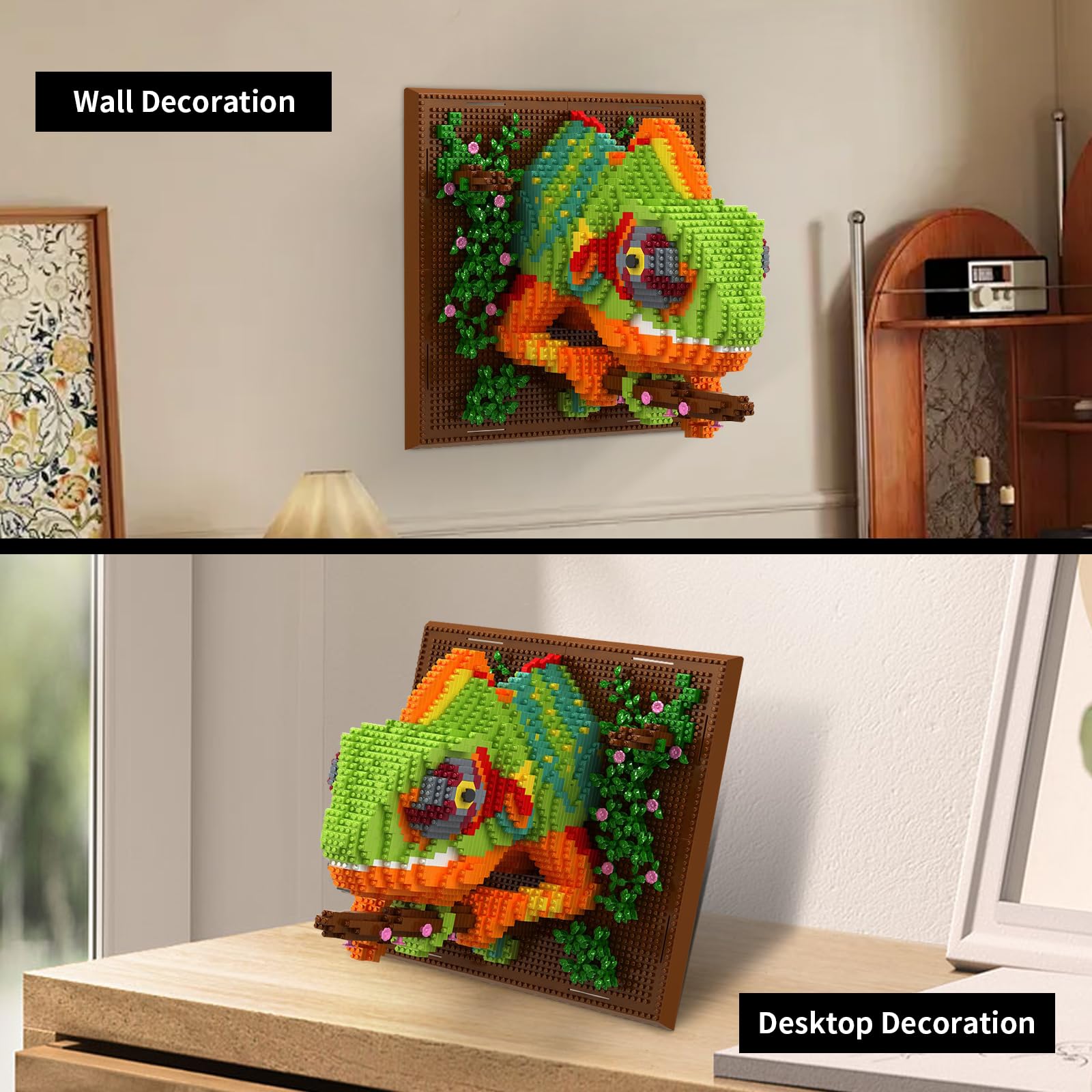 Chameleon display options allow wall mounting or table display for flexible interiors