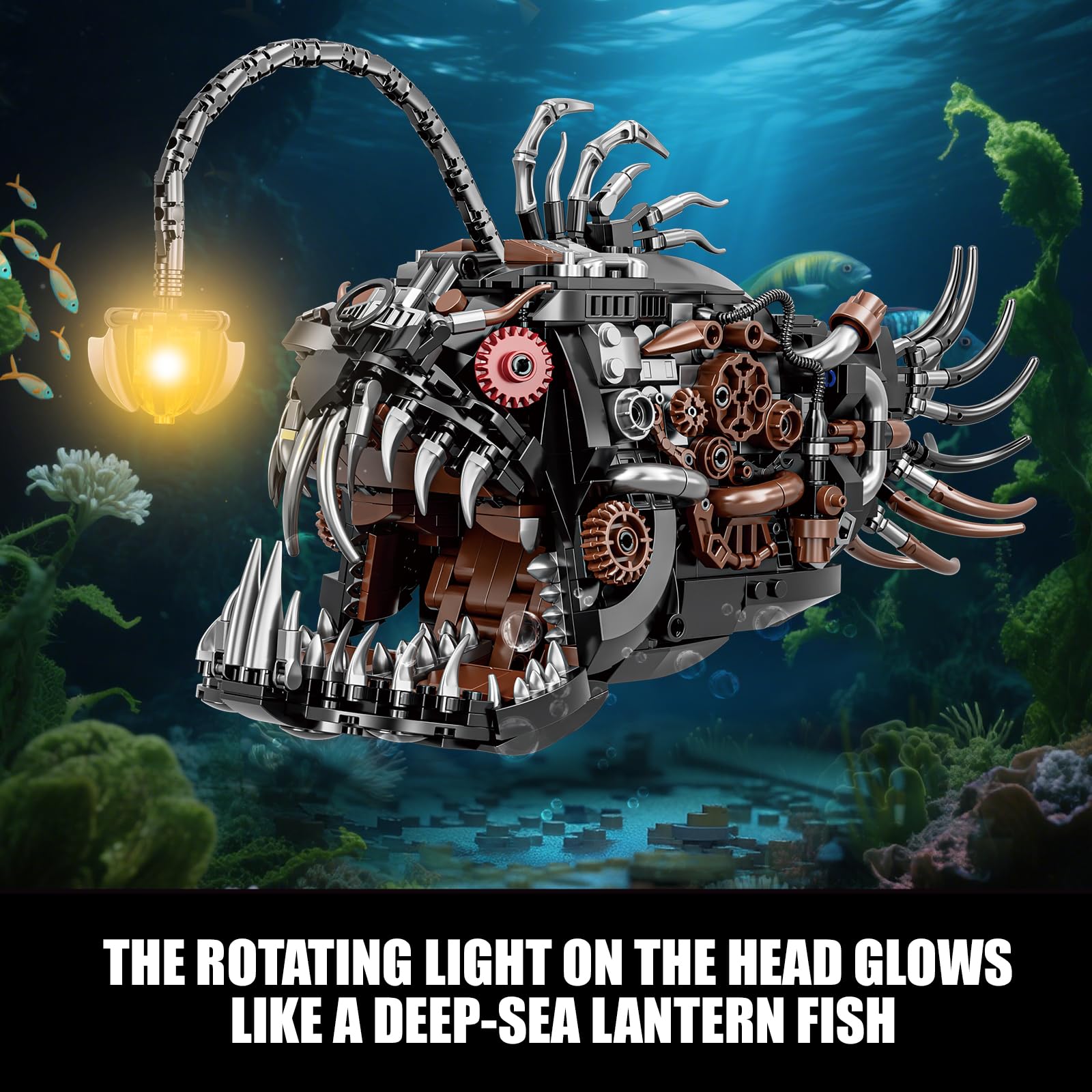 BseSparklion Angler Fish structure showing intricate gears for STEM play