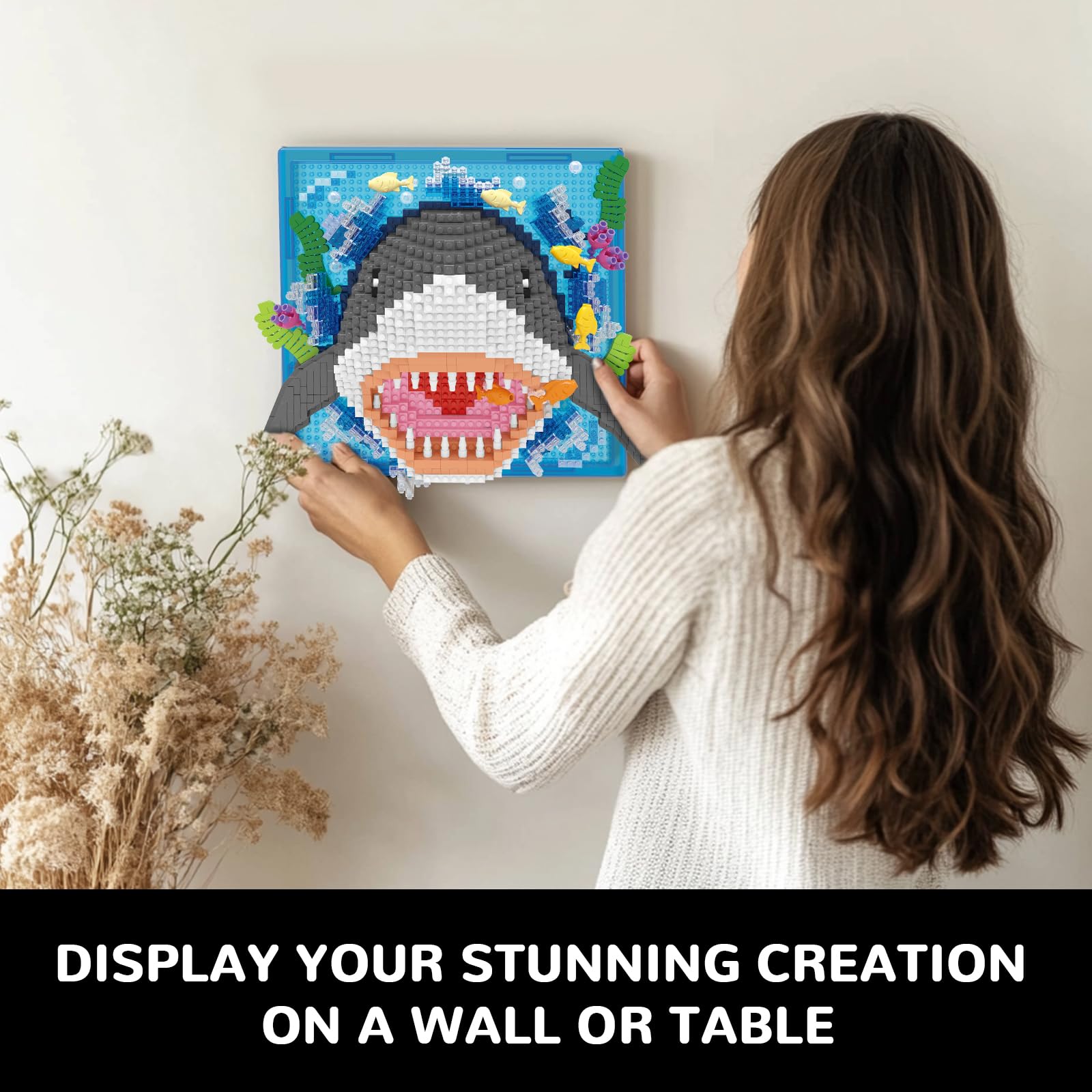 BseSparklion Shark 3D wall art packaging and inspection for quality.