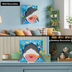 BseSparklion Shark 3D wall art table display adds a unique desk accent.