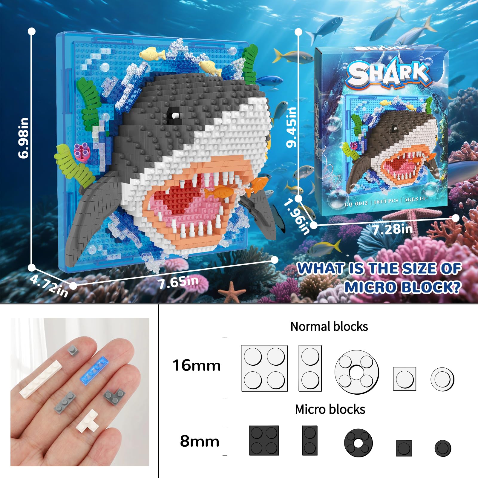 BseSparklion Shark 3D wall art wall-hanging display enhances living room ambience.