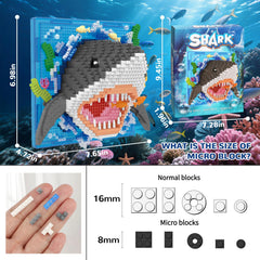 BseSparklion Shark 3D wall art wall-hanging display enhances living room ambience.