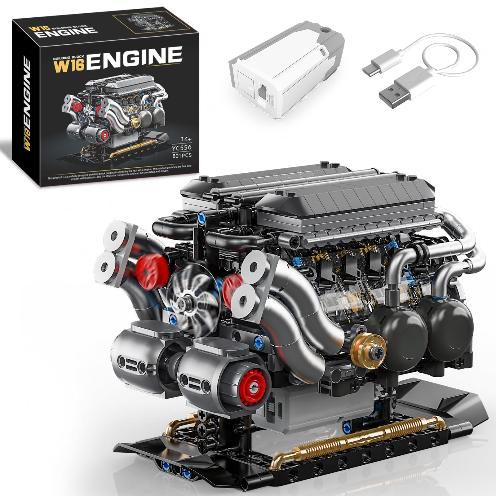 BseSparklion W16 engine model assembly shows compact 16-cylinder configuration for hands-on learning