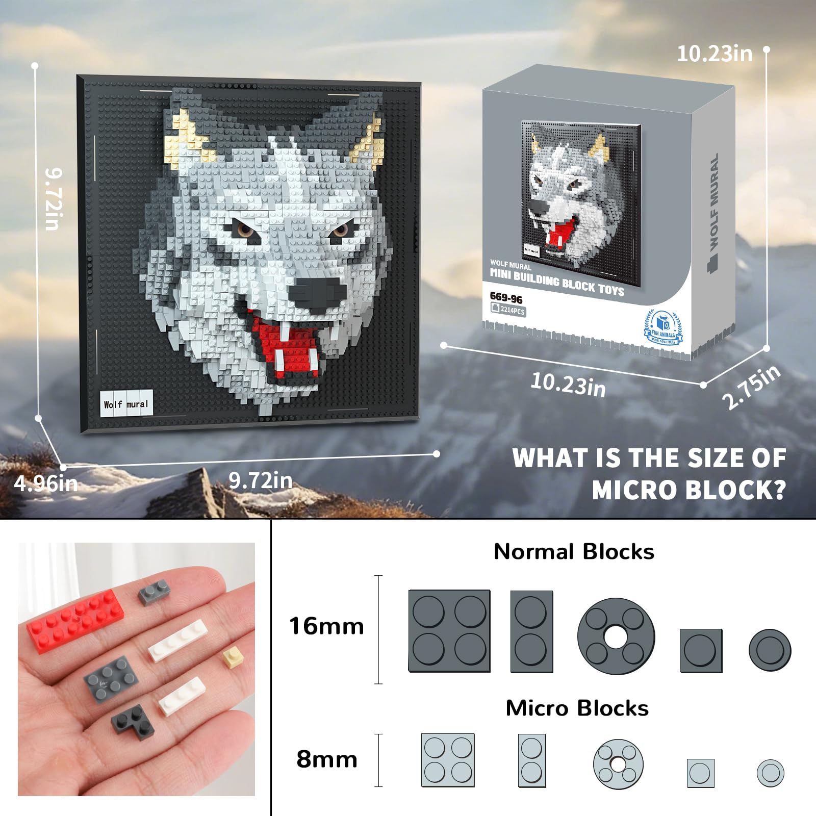 BseSparklion Wolf 3D table display showcases versatile decor on a desk or shelf.