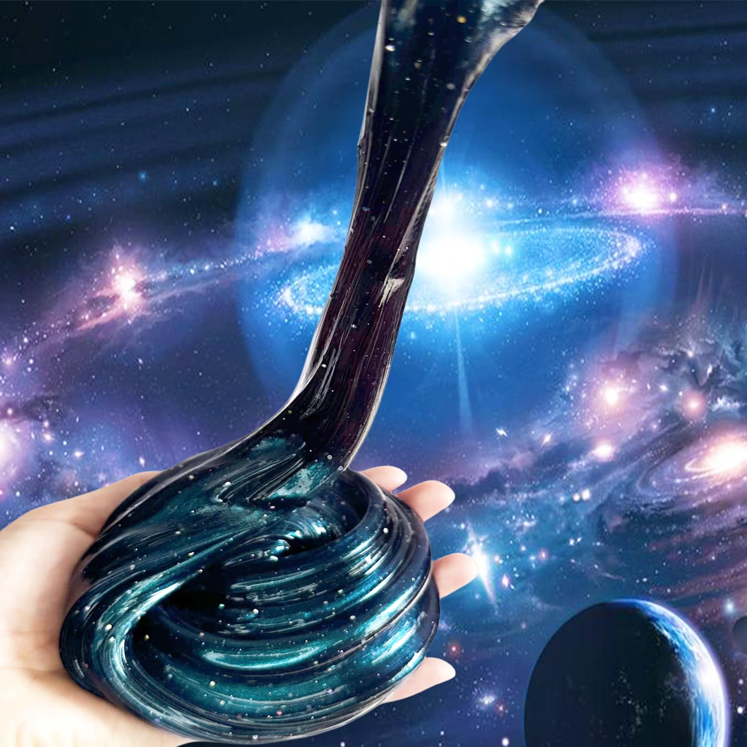 BSINHTIY Galaxy Glitter Slime Kit portable, great for party gifts and travel