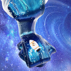 BSINHTIY Galaxy Glitter Slime Kit features a spacecraft charm for imagination